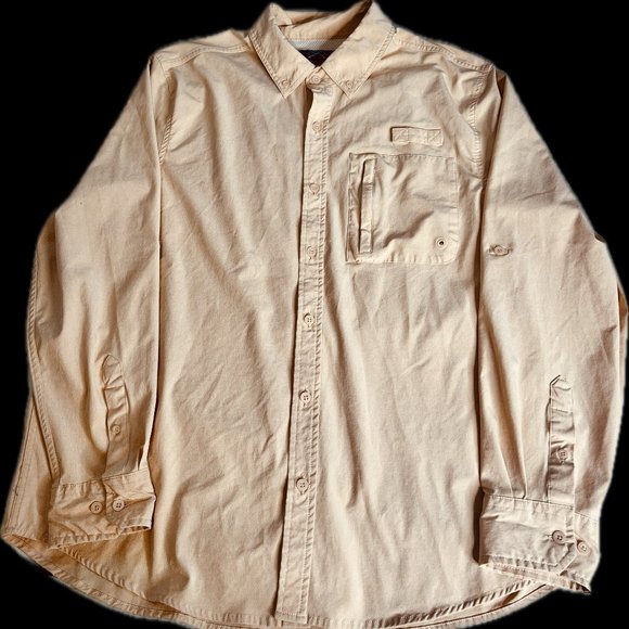 Fishing Shirt Vented UPF 30+ Sun Protection Long Sleeve XL - Picture 1 of 3